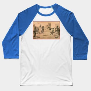 Vintage Monkey Sword-Fight - Maurice Boulanger Baseball T-Shirt